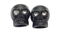 Novelty Valve Cap - Skull Black